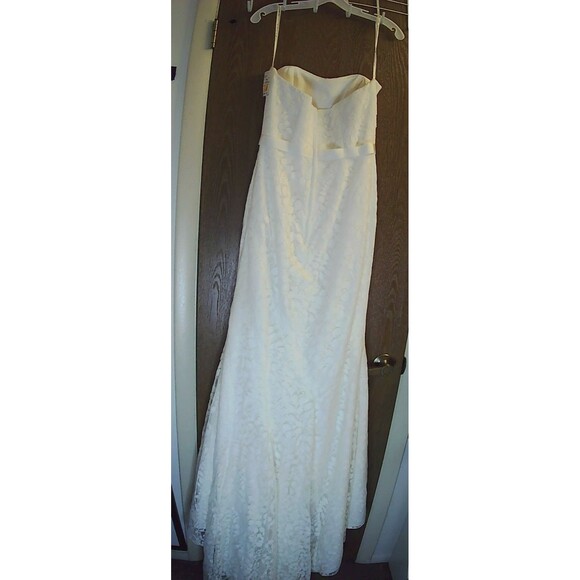 NWT Galina Davids Bridal Womens 6 Wedding Dress and Slip Lacy $600 MSRP - Picture 6 of 15